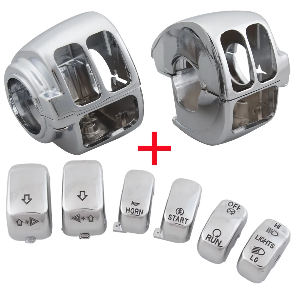 

Motorcycle Switch Housings Cover Switch Cap Button Accessories For Harley Dyna Sportster 883 1200 Softail Touring V Rod VRSCB