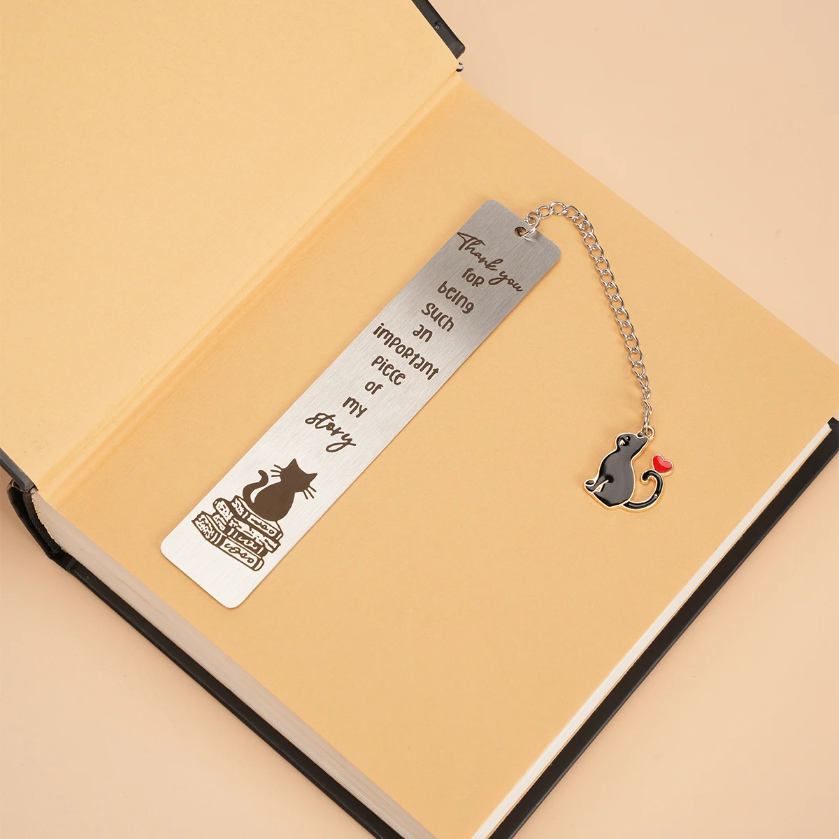 1pc Cat Bookmark Stainless Steel Metal Cat Themed Book Mark Marker Book Lover Gifts Funny Cute Cat Bookmarks Gifts for Women Cat