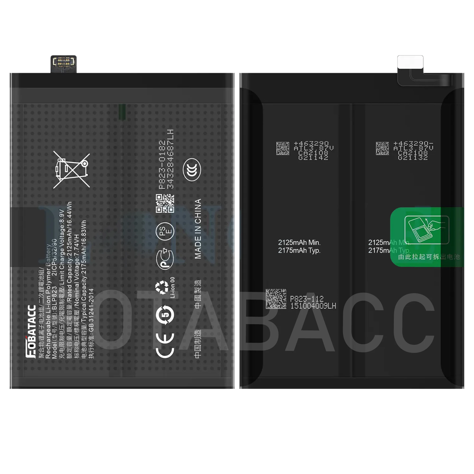 2025 Years EOBATACC 100% New For OPPO RENO5 Pro 5G Reno 5+ Reno 5 Plus Mobile Phone BLP823 Built-in Batteries +Free Tools
