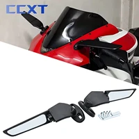 Espejo retrovisor giratorio ajustable para motocicleta, ala de viento modificada, para Ducati Aprilia Honda Suzuki Yamaha Kawasaki BWM KTM