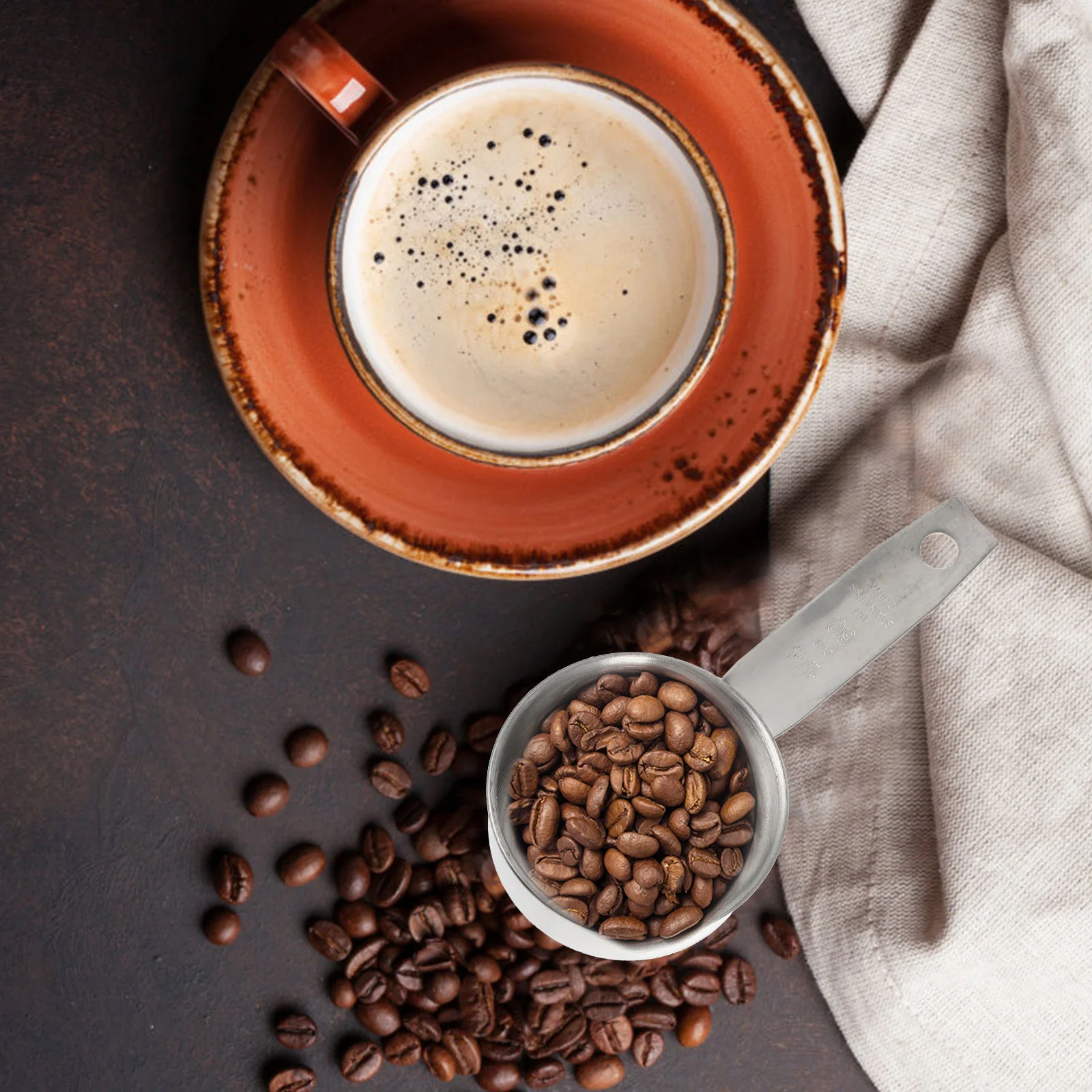 

5pcs Stainless Steel Measuring Cups Set Graduated Scale Kitchen Baking Tool Home Cooking Measurement Cup For Liquid Solid