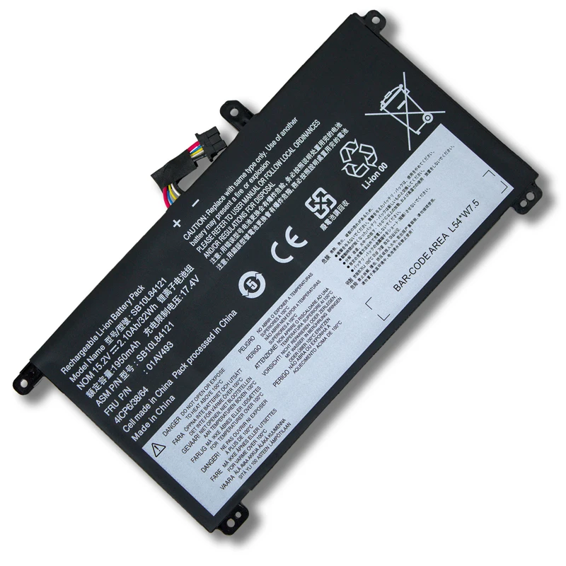 

15.2V 32Wh 01AV493 Laptop Battery for Lenovo Thinkpad T570 T580 P51S P52S Series SB10L84121 SB10L84122 00UR890 00UR891 00UR892