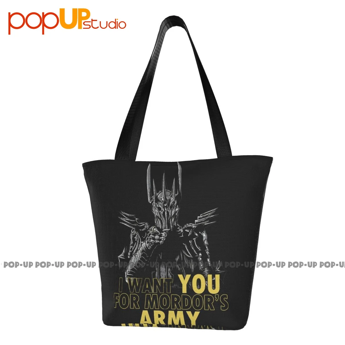 Mordor S Army Sauron Ring Dark Lord Uncle Sam Parody Movie Handbags Portable Shopping Bag Crossbody Bag