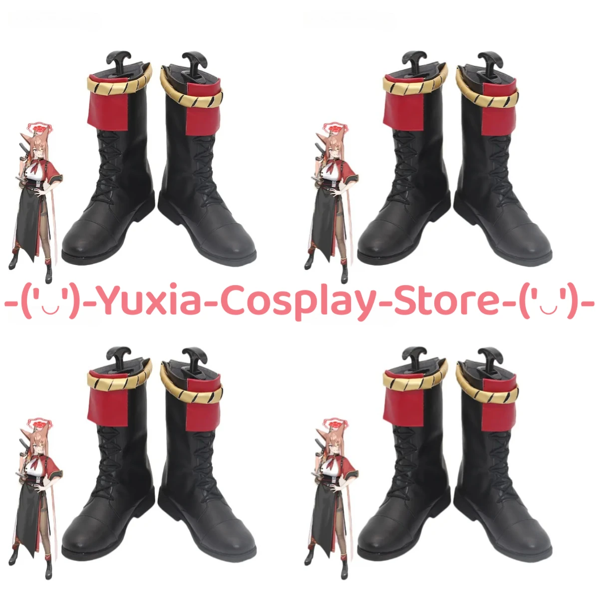 

Yuxiacosplay! Blue Archive Rumi Cosplay Shoes Anime Game Character Prop PU Leather Boots Halloween Carnival Party Costume