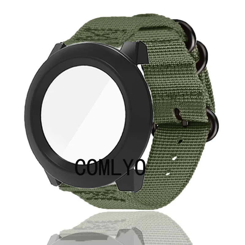 

For COROS NOMAD Strap Case Watch Band Nylon canvas Belt Soft Wristband Protective Bumper Full Cover Cases