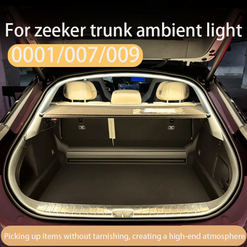 For zeekr 001/007 trunk light atmosphere light 009 trunk lighting welcome light modification accessories car interior decoration