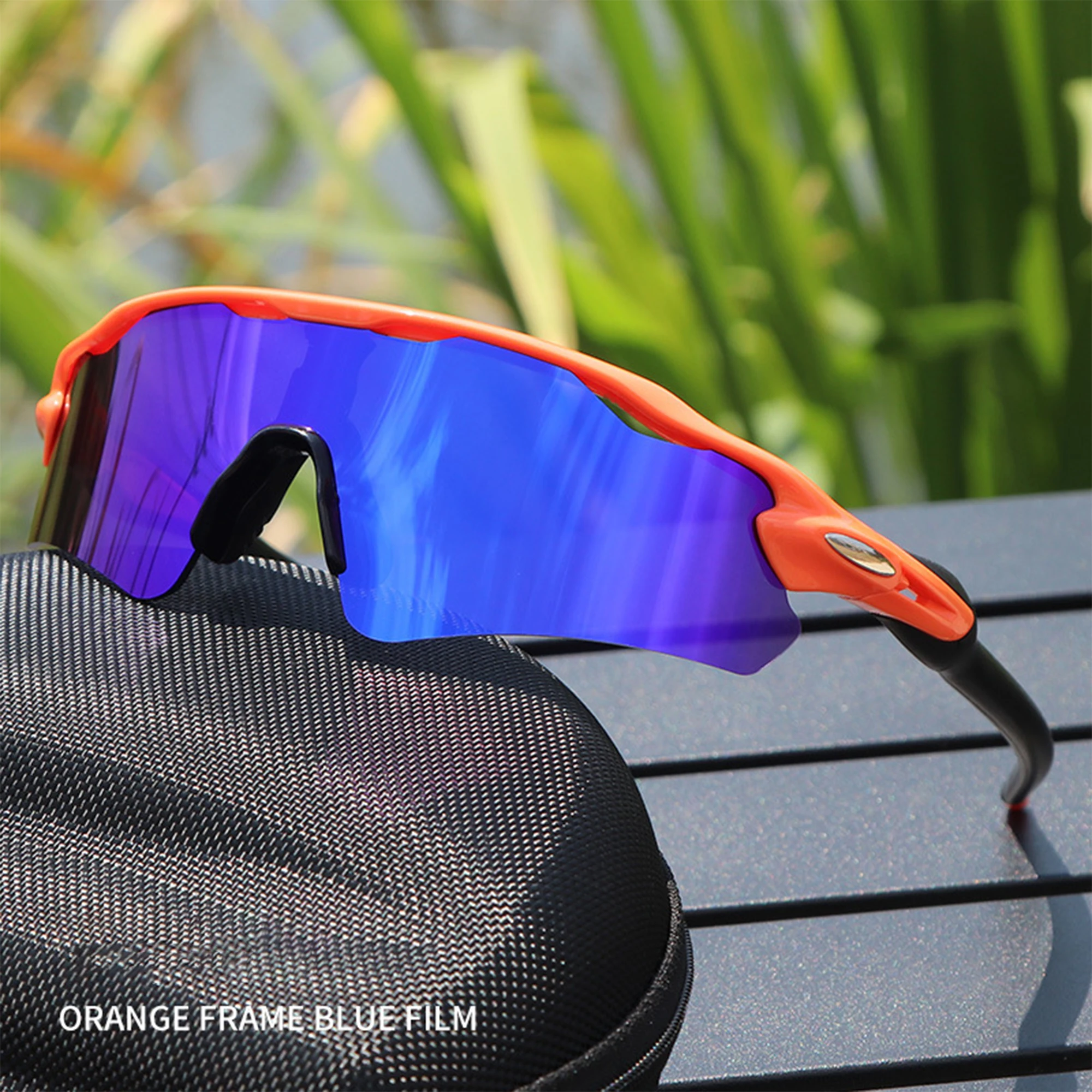Sport Sunglasses Cycling Glasses +Box for Men Women TR90 Frame With HD Lens Anti-Glare For MTB Running Driving Fishing Men's image 3