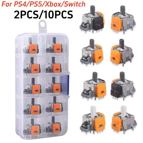 Replacement Hall Effect Joystick 3D Analog Sensor ThumbStick for PS5/PS4/Xbox One/Switch Pro Controller Repair Parts Accessory