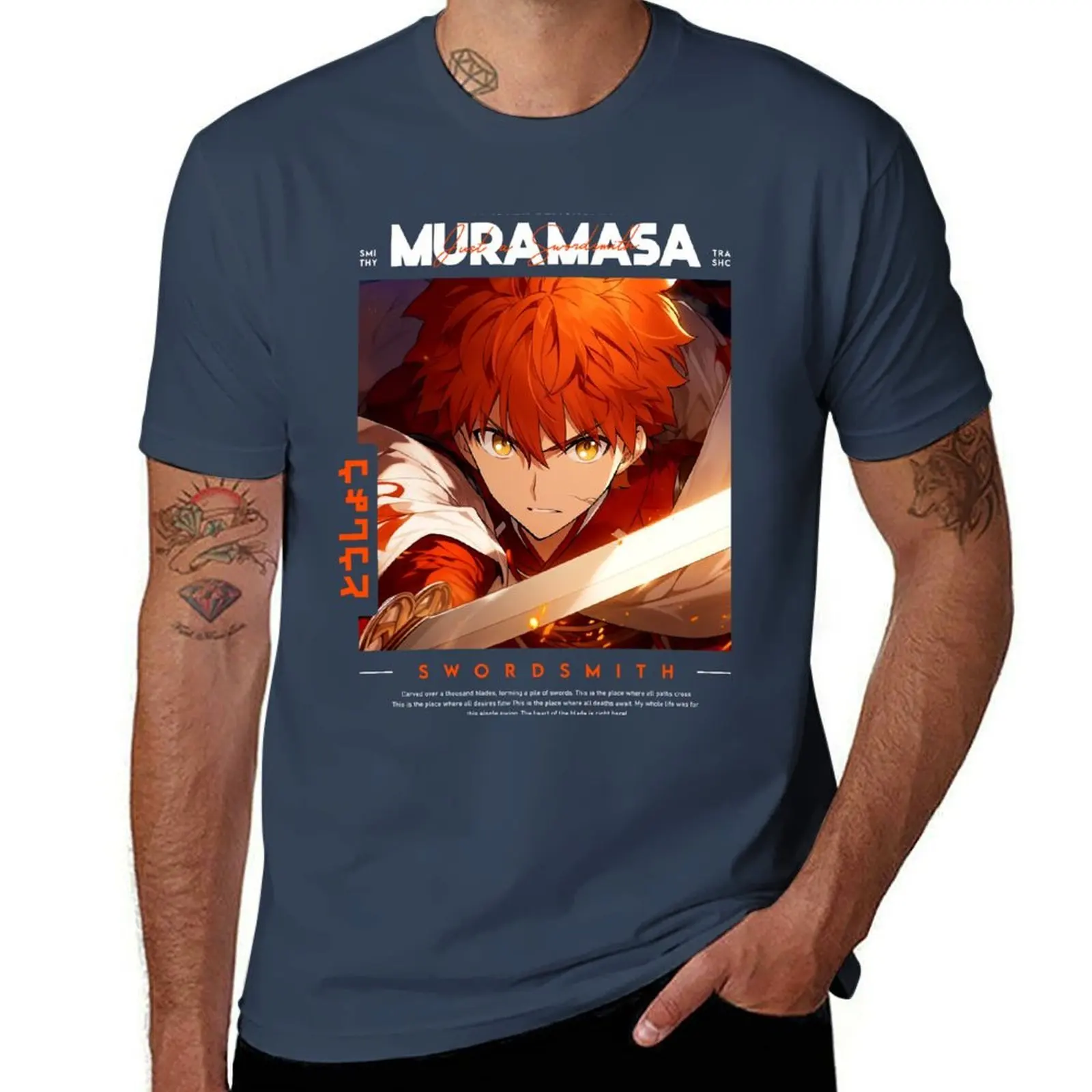 

Grand Senji Muramasa Fate Order - T-Shirt Work Utility Casual Tee Shirt