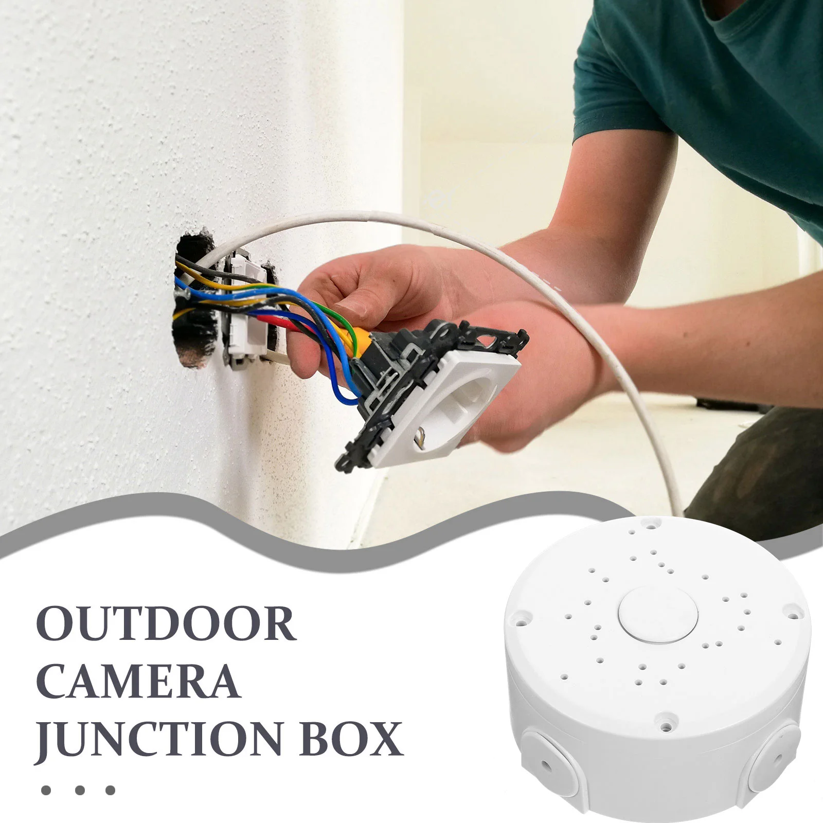 4 Pcs Hemisphere Bracket Security Camera Mounting Junction Boxes Cord Safety Cover Stand Extension Covers for outside