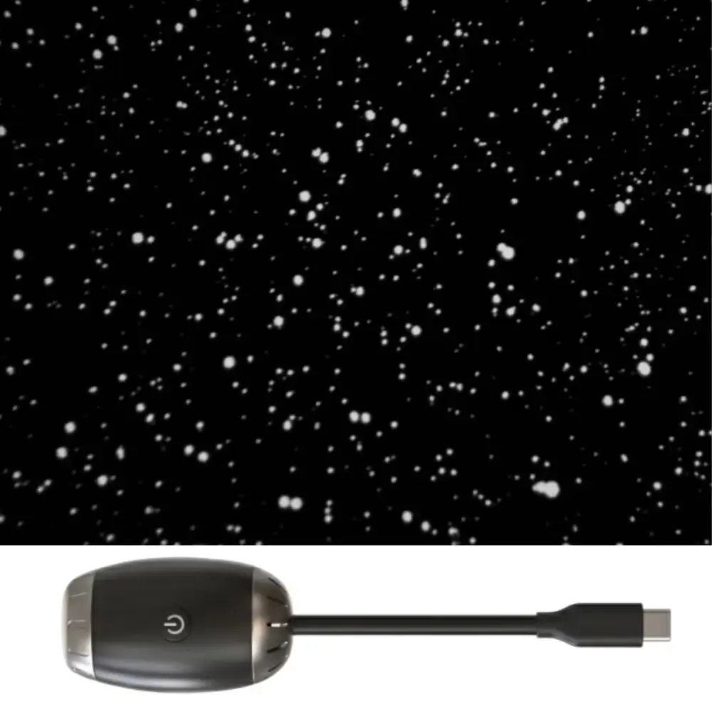 USB Powered Car Atmosphere USB Projector Light Plug and Play Adjustable Focus Galaxy Projector Lamp Starfish Multiple Scenes