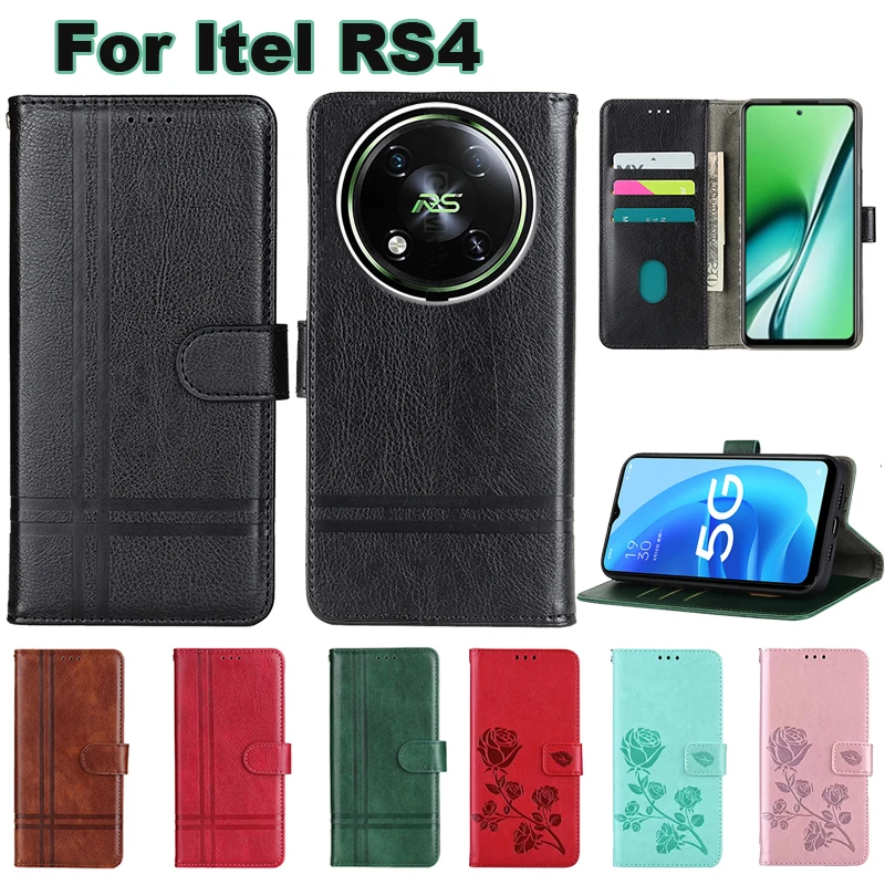 Vintage Leather Case For Itel RS4 S666LN Fundas Phone Cover For Carcasa Itel S24 S 24 S667LN Capa for Etui ItelRS4 ItelS24 Coque