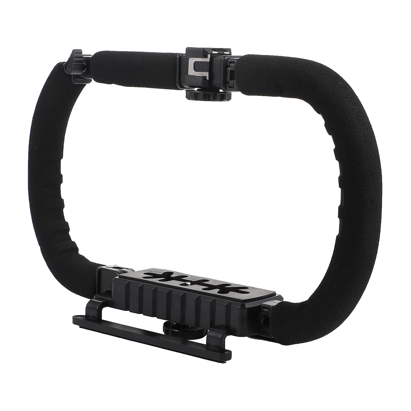 

Handheld Camera Stabilizer Video Rig 1 4 inch Screw Fit Phones DV 3 Hot Shoe Ports Anti Slip Camcorder Phone Stand Holder