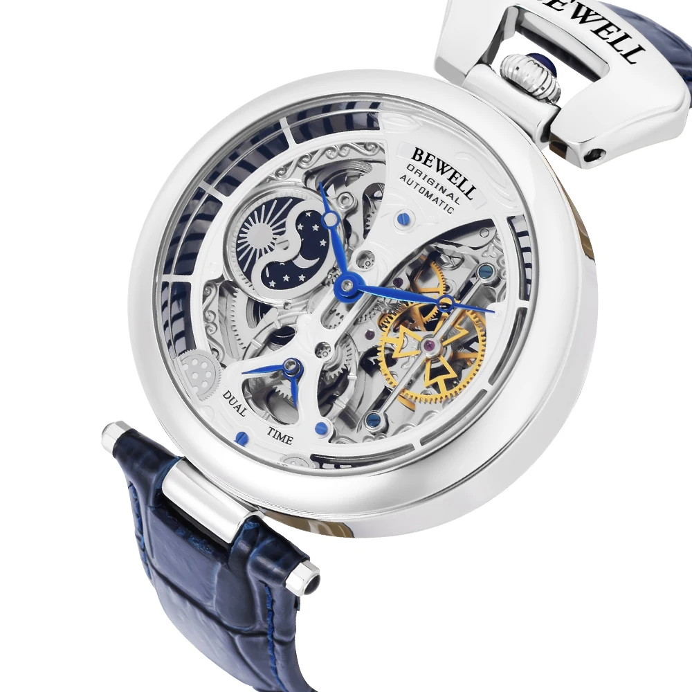New Men's Mechanical Watch with Hollow out Transparent Bottom Tourbillon Design