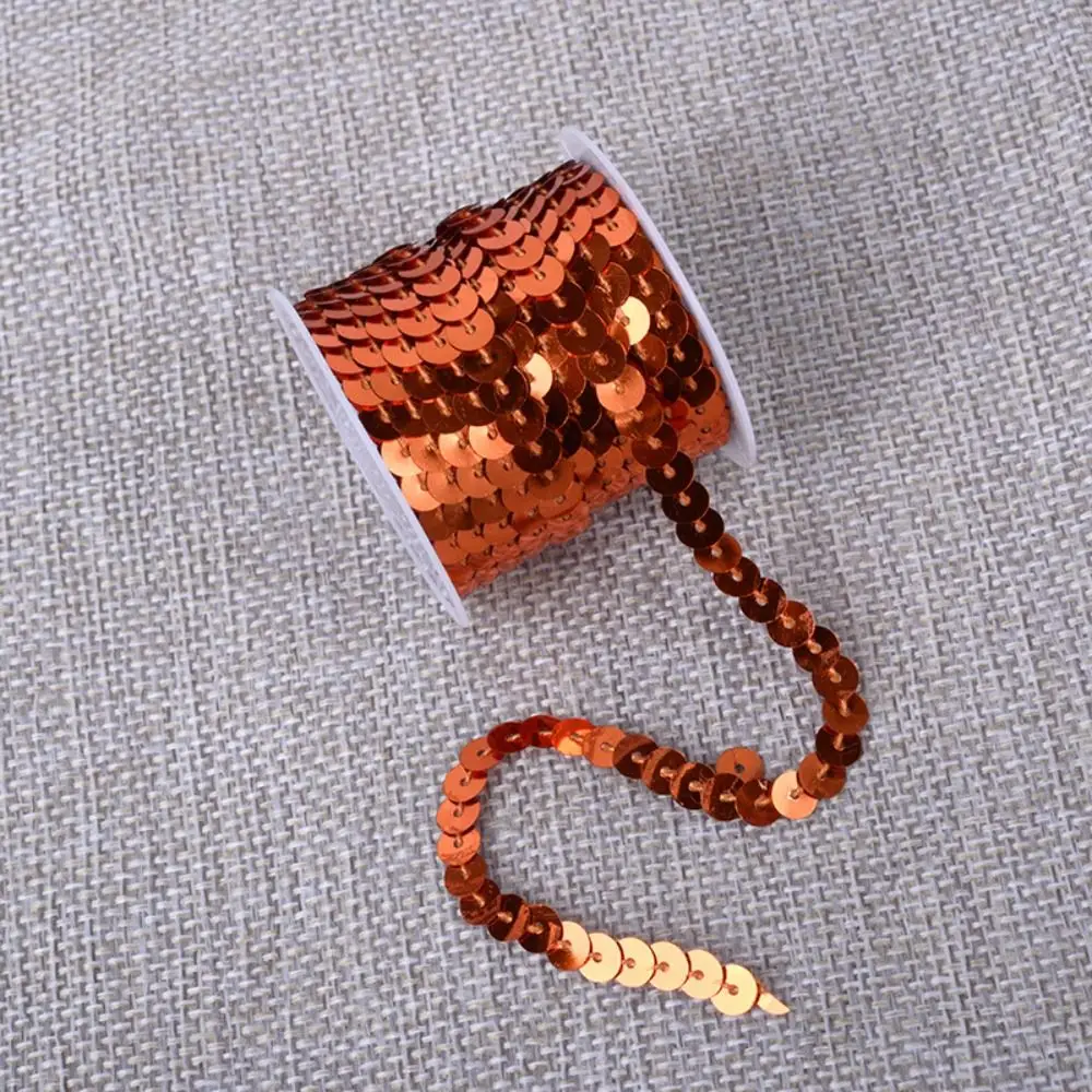 Colorful 5M Sequins Trims 6mm Loose Decorative Lace Shiny Round Garment Ornament Crafts Cloth Accessory/Bags/Garment