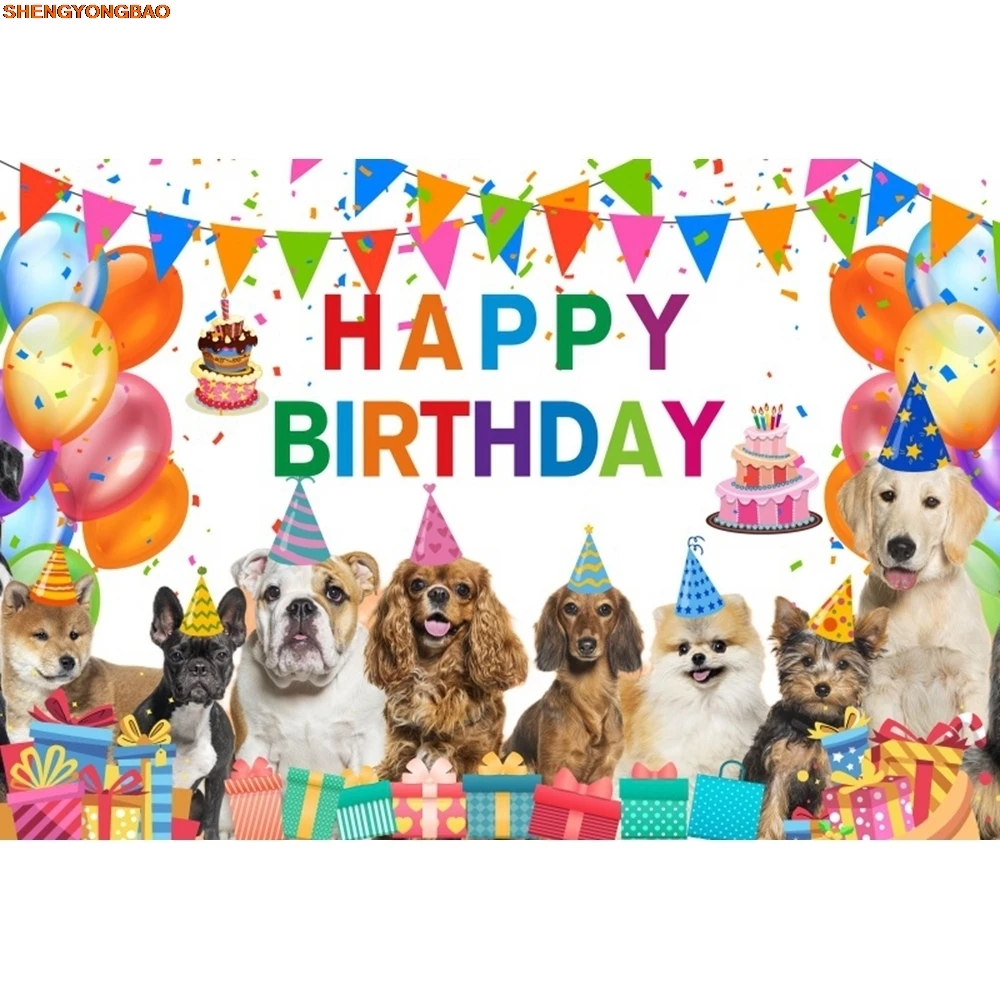 Latar Belakang Selamat Ulang Tahun Hewan Peliharaan Balon Pesta Hewan Peliharaan Potret Fotografi Latar Belakang Dekorasi Spanduk Poster Foto Studio Alat Peraga Photobooth