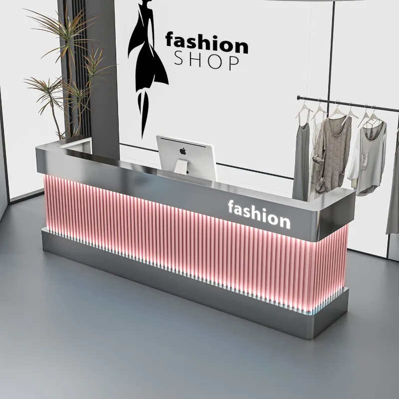 

#*a forRestaurant Front Desk Reception Counter Luxury U Shape Long Reception Desks Beauty Salon Clinic Mostrador Recepcion Furni
