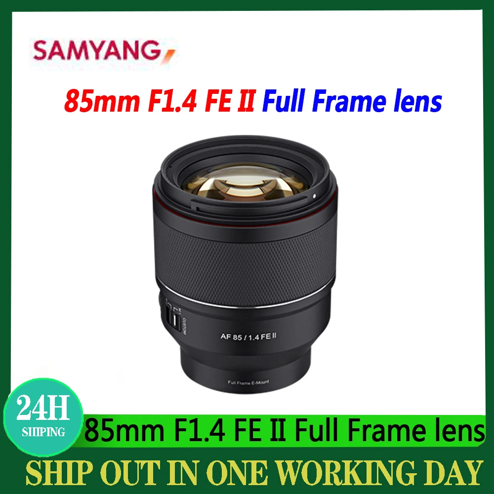 Samyang 85mm F1.4 FE II Lens Full Frame Auto Focus Cameras Lens For Sony E Series Mirrorless Mount Cameras