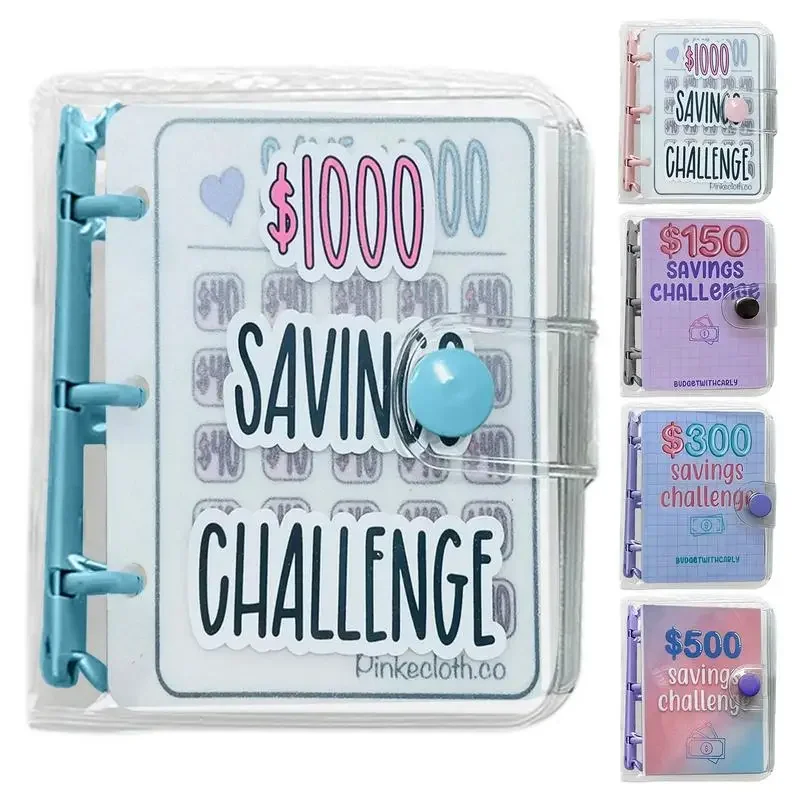 Savings Binder L $1000 Savings Challenge Loose-Leaf Notebook Binder 2023 Cash Envelope Savings Plan To Save Money With A Plan