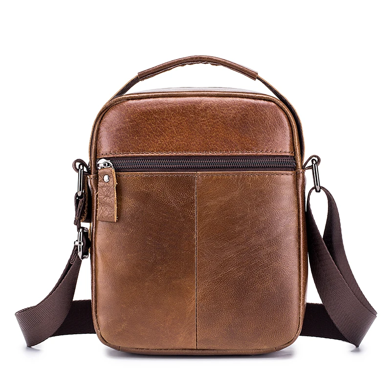 Genuine leather men's diagonal crossing headband layer cowhide small shoulder bag for casual sports shoulder bags Мужская сумка