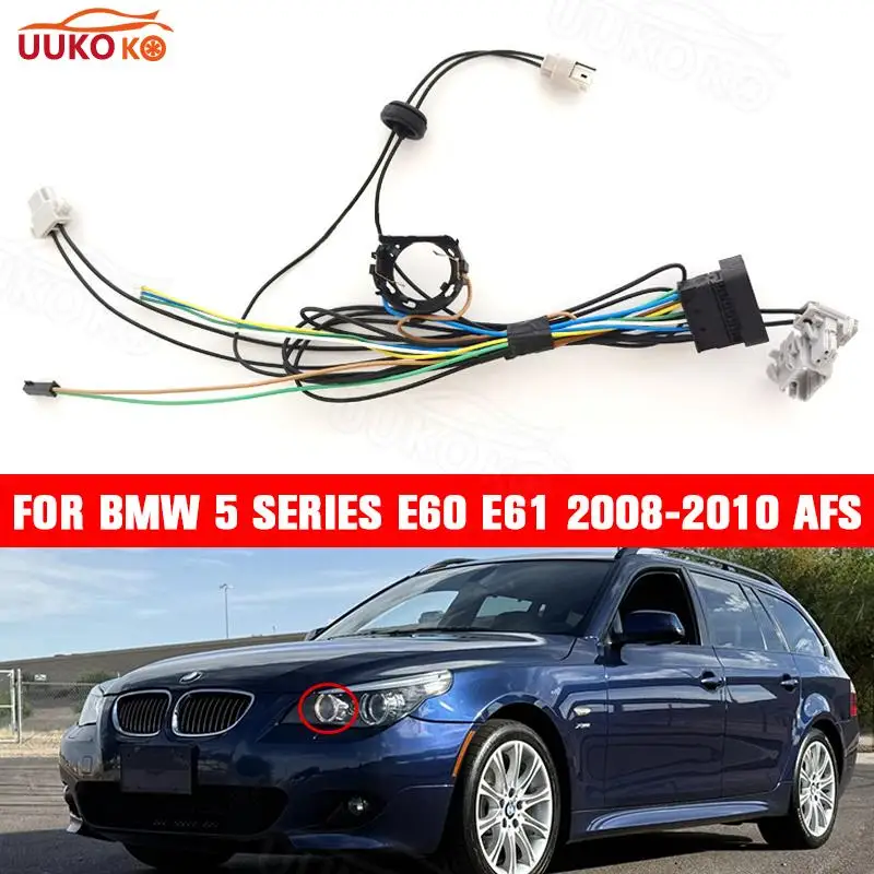 For BMW 5 Series E60 E61 2008-2010 Car Headlight Wiring Harness Plug With AFS Auto Parts