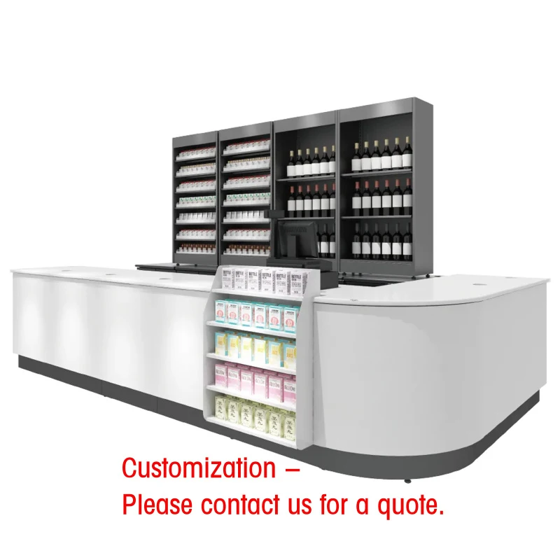 custom.Sturdy Load-Bearing Light Duty Cold-Rolled Steel Supermarket Rack Epoxy Powder Coating Sophisticated Gray Freestanding De