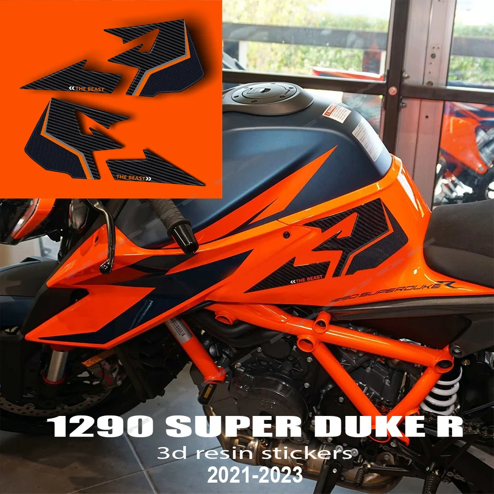 For 1290 Super Duke R 2020 2021 2022 Accessories Motorcycles Protectors Compatible Fuel Tank Side 3D Epoxy Resin Sticker Kit