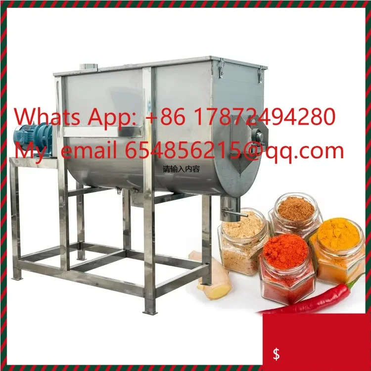 الفولاذ المقاوم للصدأ أفقي 500 لتر 100 كجم 500 كجم 1 طن قدرة آلة خلط الشريط مسحوق #2