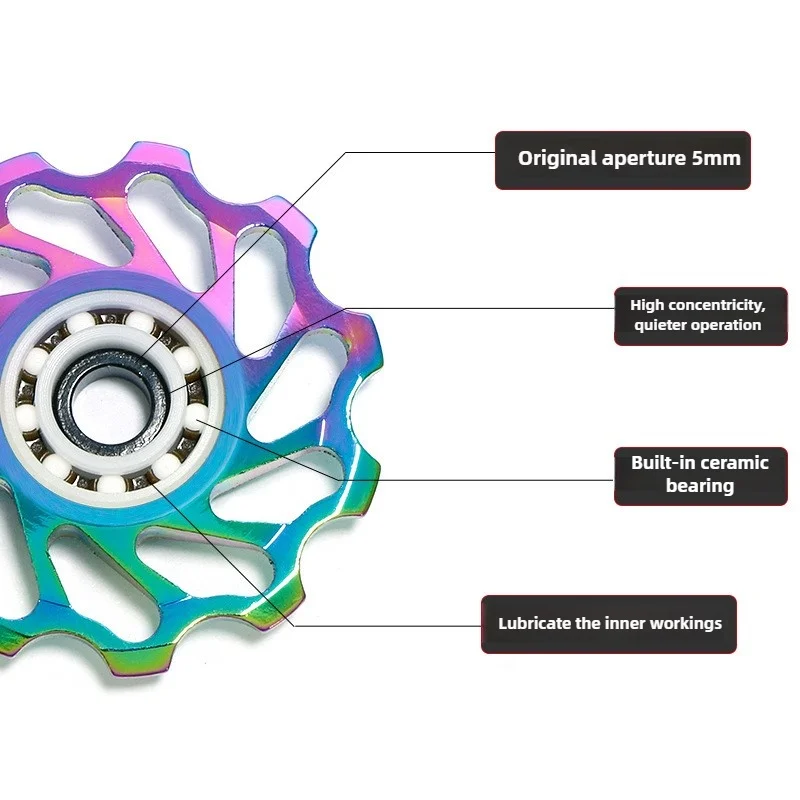 

Керамический шкив переключателя MTB, жокейское колесо 11T/13T с подшипником высокой твердости, натяжной шкив трансмиссии MTB, аксессуары для велосипеда