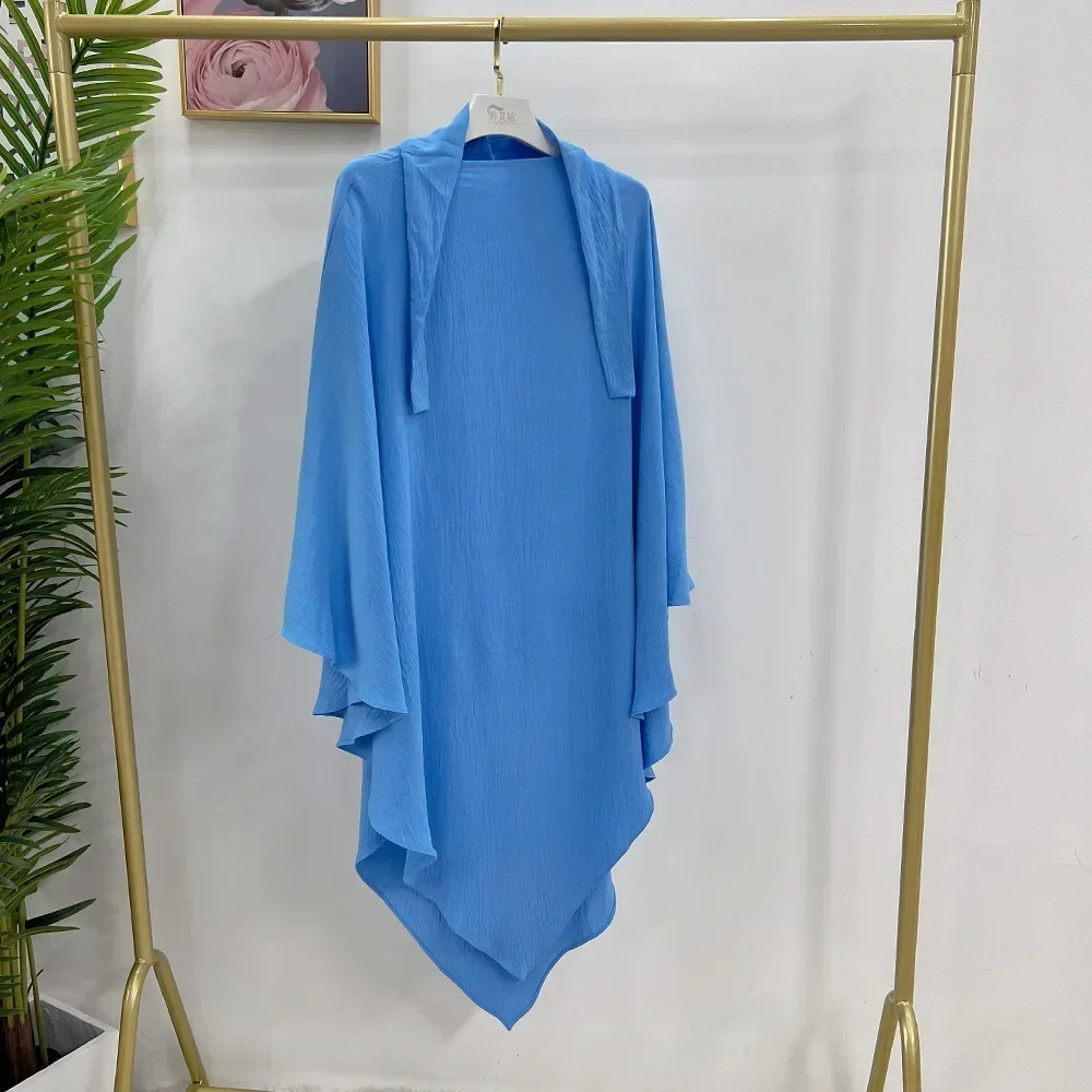Long Khimar Eid Hooded Niqab Muslim Prayer Garment Women Ramadan Islamic Clothing Overhead Hijab Scarf Arabic Nikab Burqa Robe - view 2