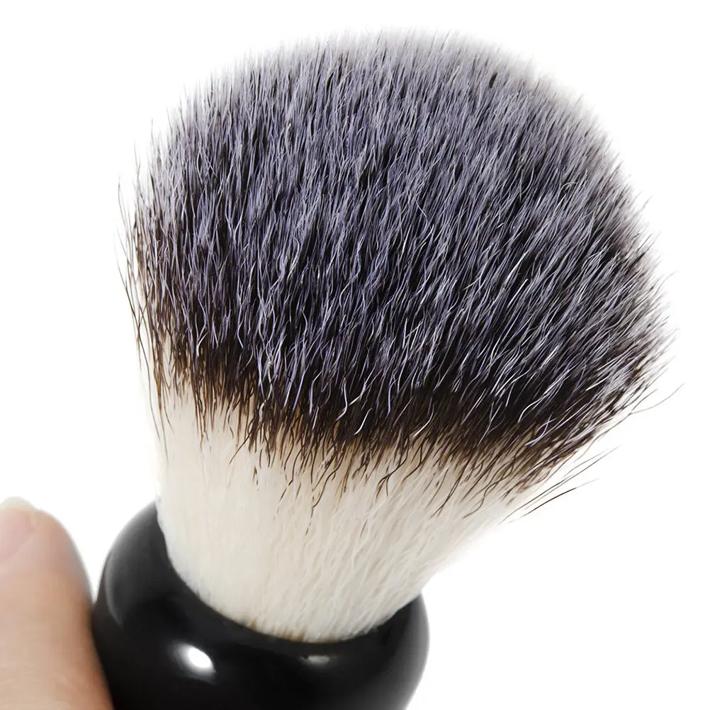 Beard Brush for Men – Black Nylon Bristles, Resin Handle, Portable Grooming Tool for Beard Cleaning & Styling