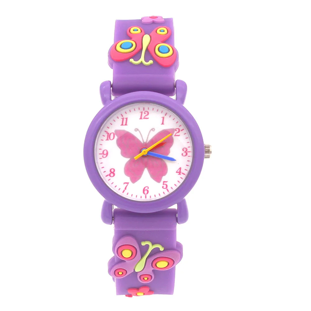 

New Summer boys girls fashion butterfly silicone strap quartz watches children kids students digital waterproof clocks