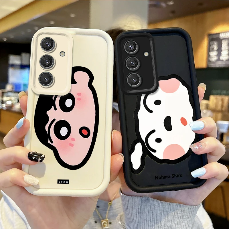 

Cute C-Crayon Shin-chans Phone Case For Samsung Galaxy S25 S24 S23 S21 Ultra Plus S24 S23 S21 S20 FE A73 A55 Soft Silicone Cover