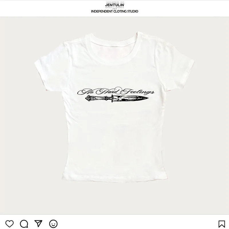 Gothic Grunge Punk Tees Hip Hop Rock Streetwear Casual Sexy Crop Top Y2K Retro Harajuku Emo Mädchen Ästhetische Mode Leibchen Tops