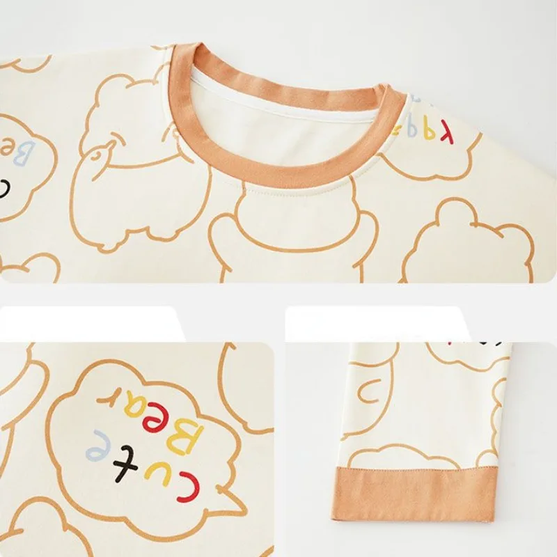 2024 New 100% Cotton Pajamas Women's Spring Autumn Long Sleeve Sleepwear Korean Version Plus Size Cotton Winter Loungewear Suit