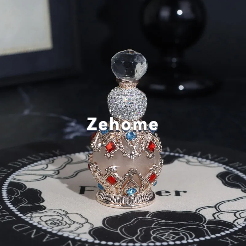 3pcs Retro essential oil sub-packaging bottle dropper white diamond decorative flow control bottle niche light luxury adjustable