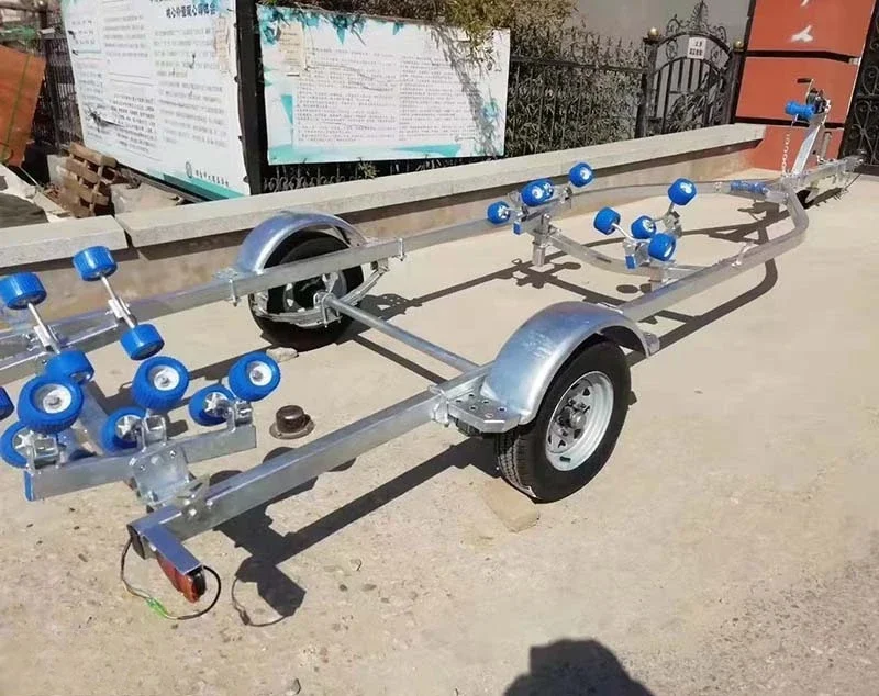 Assault boat trailer, rubber boat kayak special trailer, yacht patrol boat trailer
