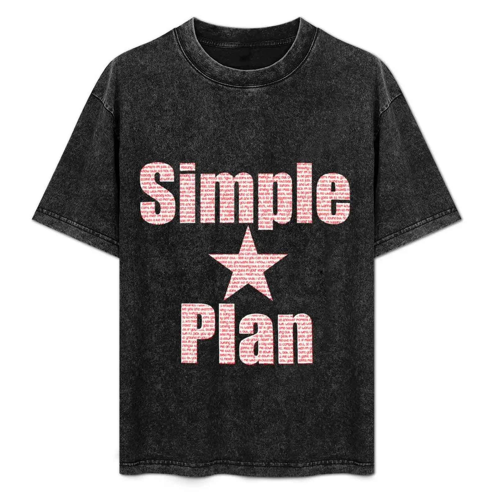 

SIMPLE PLAN RED T-Shirt hippie clothes for a boy quick-drying heavy weight t shirts for men