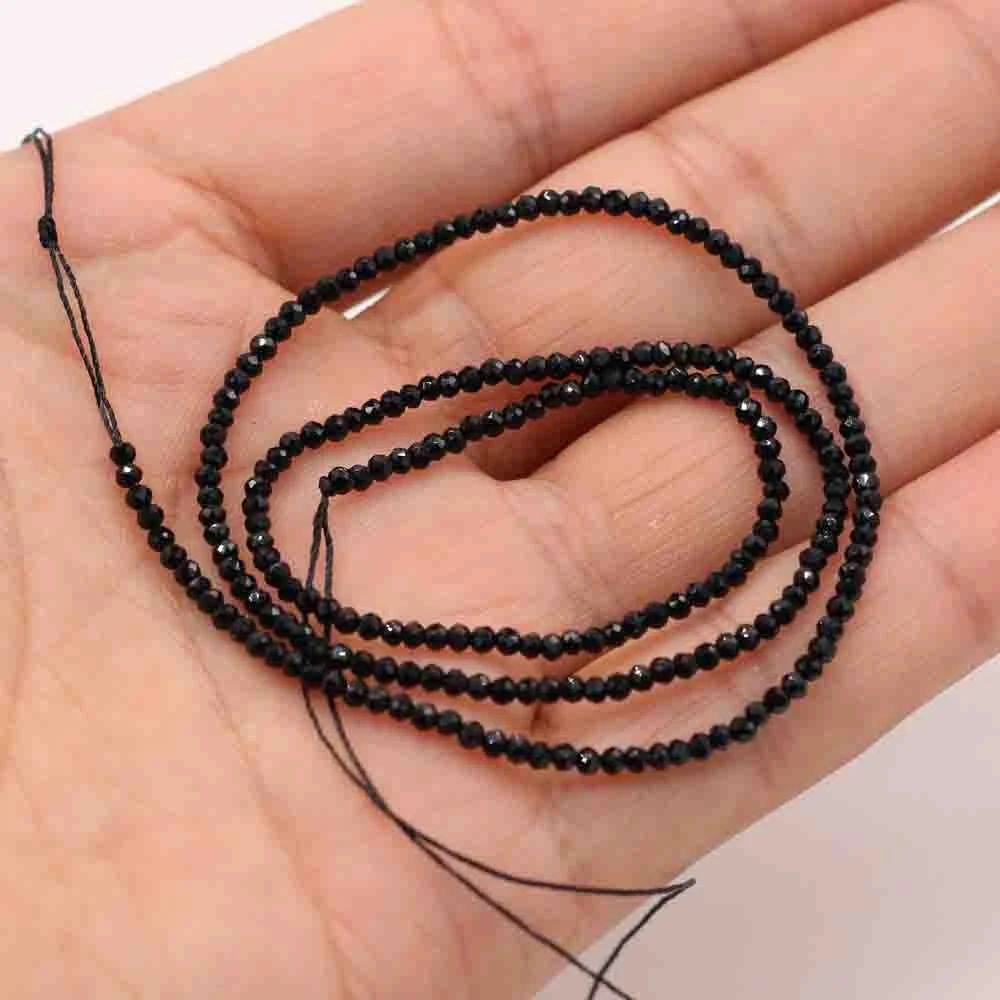 1 Stück natürliche Spinell-Perlen, 2–3 mm, facettierte lose Perlen, natürliche Stein-Abstandshalter-Perlen für die Herstellung von DIY-Armbändern, Halsketten und Schmuck. – Detail 9