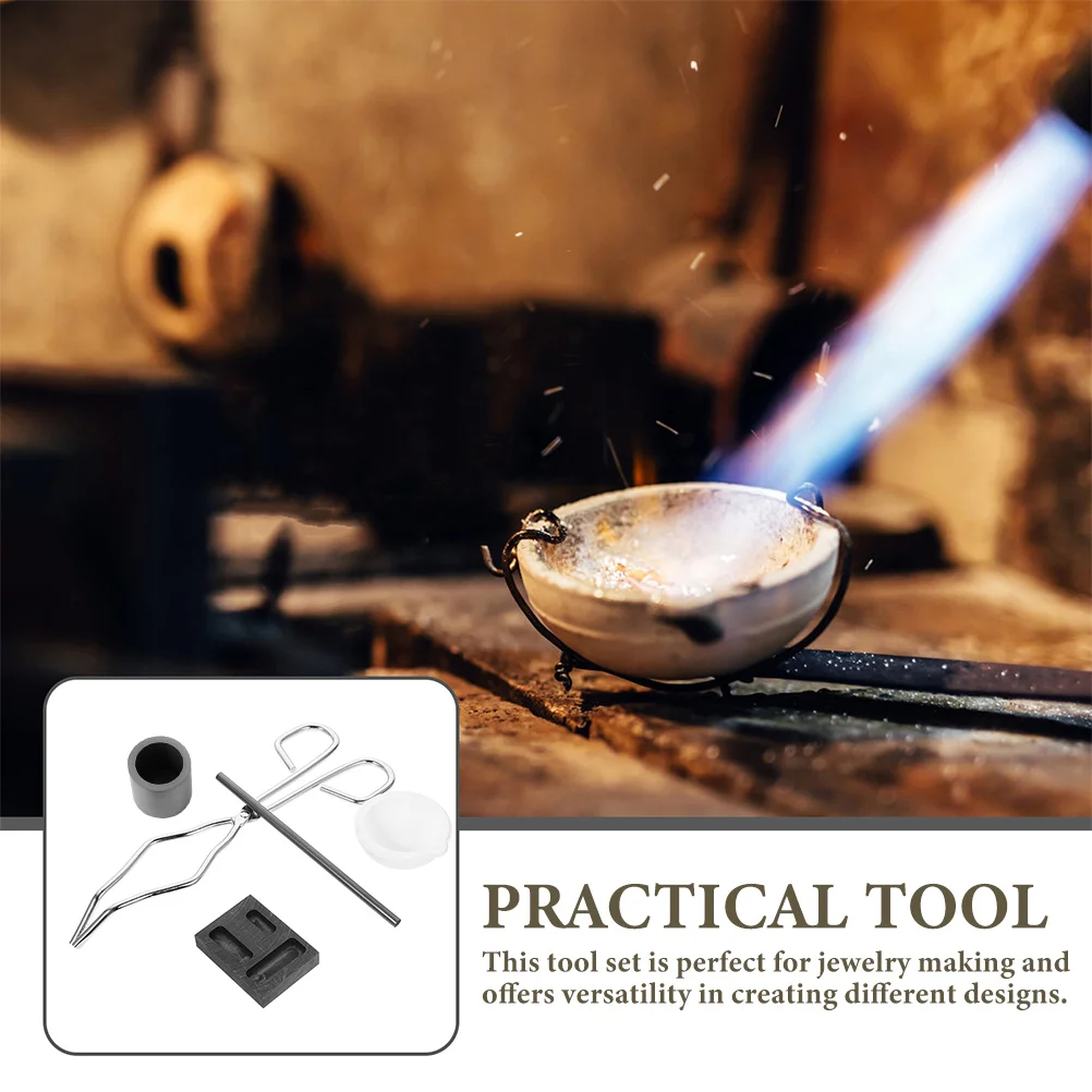 1 مجموعة 1 مجموعة أدوات عدة قالب بوتقة ل وعاء بوتقة السيراميك الذهب والفضة ذوبان الصب سبيكة صنع Craft بها بنفسك الحرفية المعادن التكرير