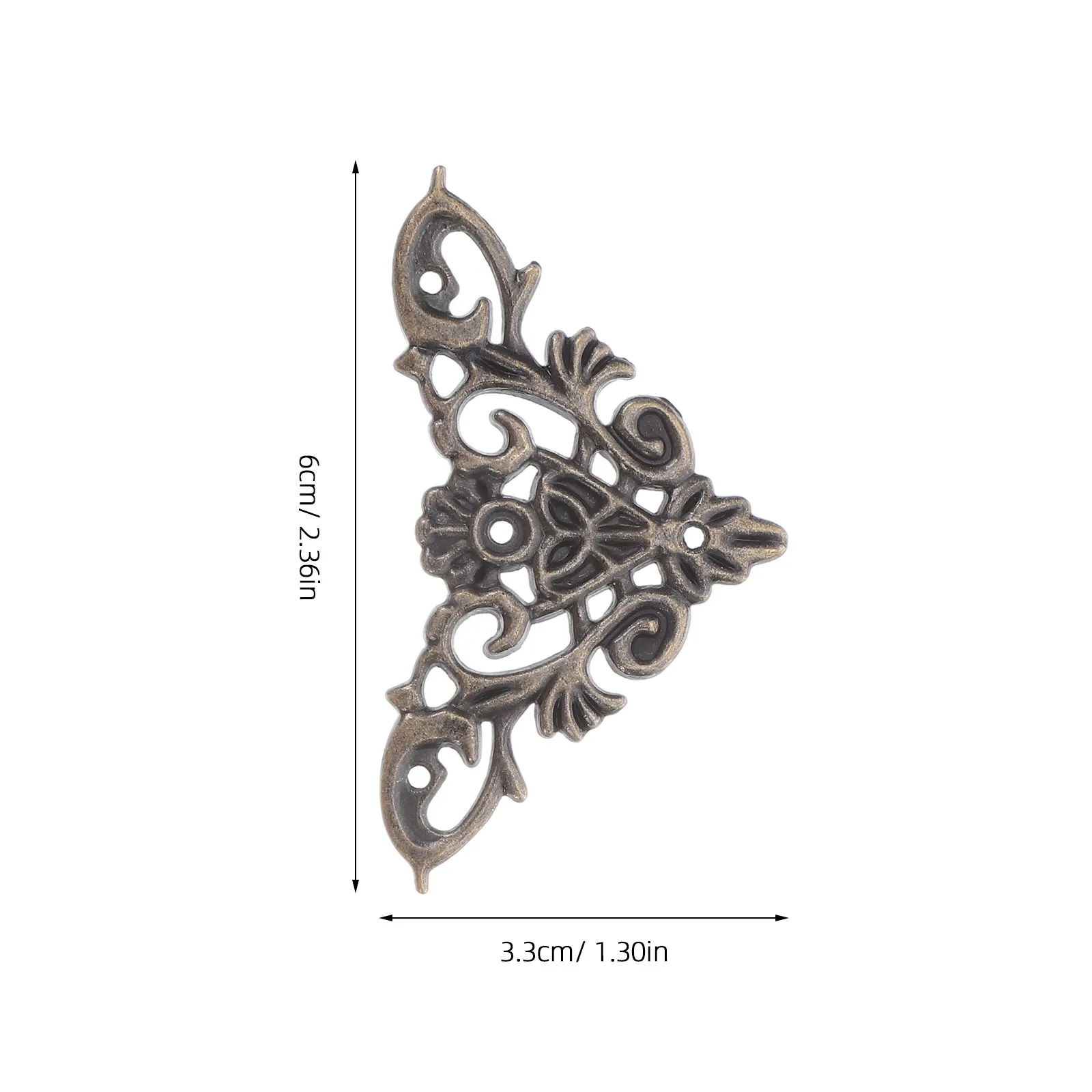 Metal Triangle Corner Protectors Vintage Lace Design Decorative Box Corner Guards Jewelry Wood Box Edge Furniture Protectors