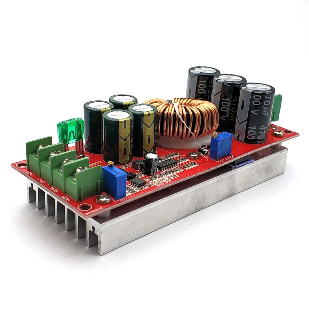 DC-DC 20A 1200วัตต์ตัวแปลงแบบก้าวขึ้นโมดูลจ่ายไฟ DC10-60V เพื่อ DC12-80V เครื่องชาร์จแรงดันไฟฟ้าแบบปรับได้