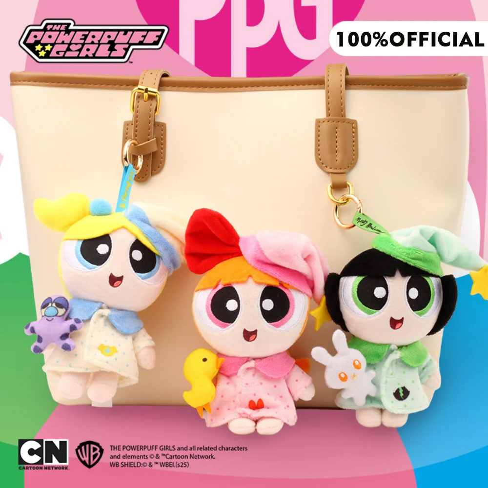 

Подлинная плюшевая кукла с героями мультфильмов The Powerpuff Girls 15 см, брелок в стиле аниме, девичье сердце, каваи, украшение для рюкзака, куклы, Рождественский подарок