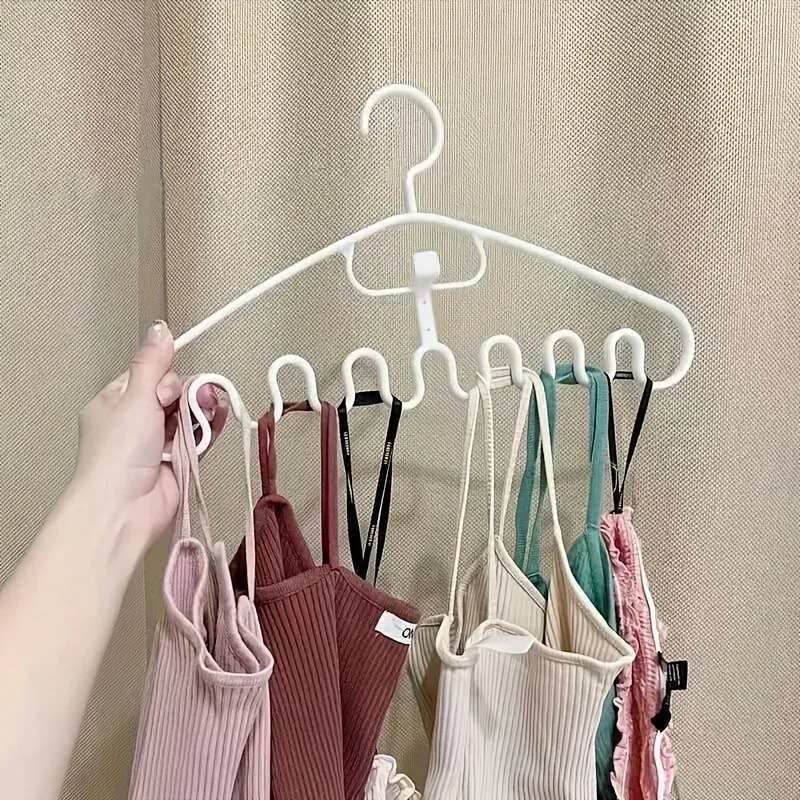 2pcs Durable Plastic Clothes Hangers Set with Adjustable Clips – Multipurpose Space-Saving Storage Organizer for Pants, Ties