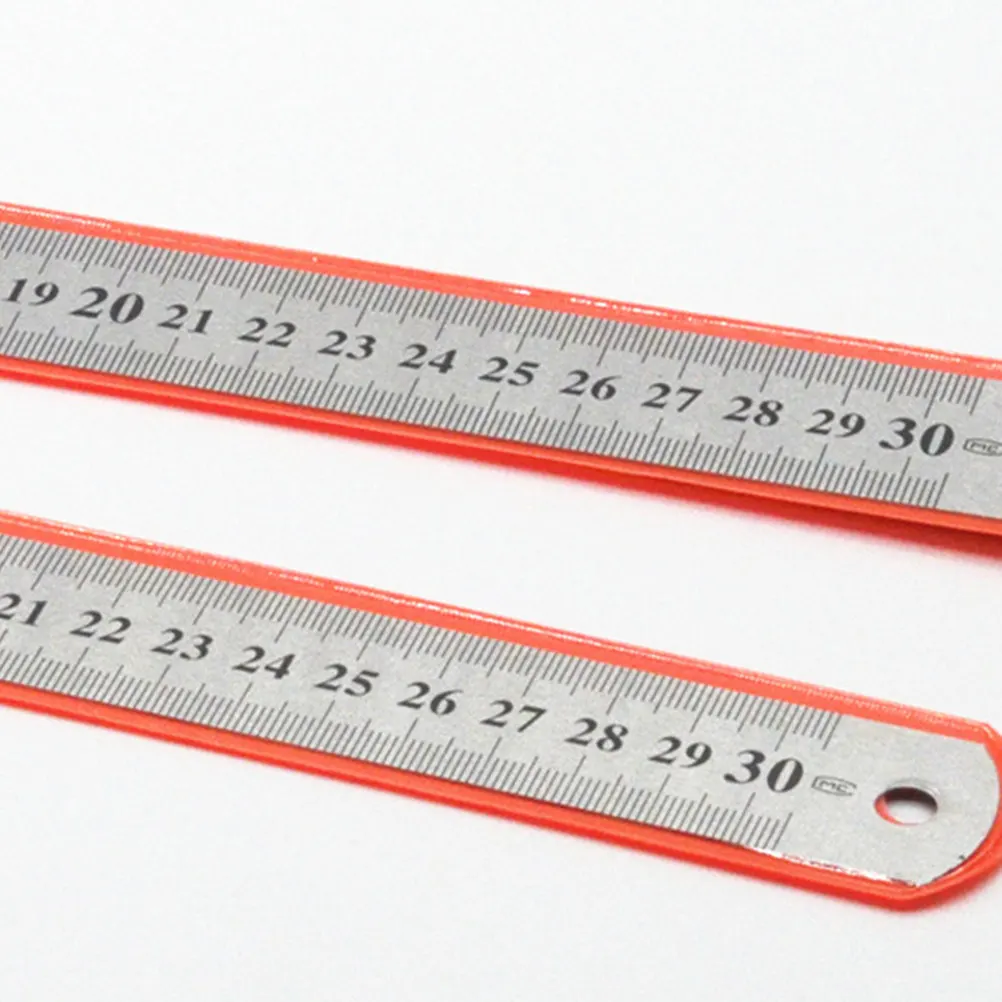 Stainless Steel Ruler Set 3 Piece 150mm 200mm 300mm Double Scale Precision Measuring Tool for Students