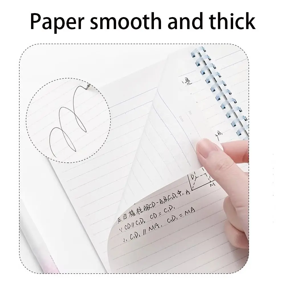 A5/B5 Soft Coil Notebooks 160 Pages Thick Paper Student Class Notebooks Floral Print Multifunction 180° Lay-Flat Notepad Student