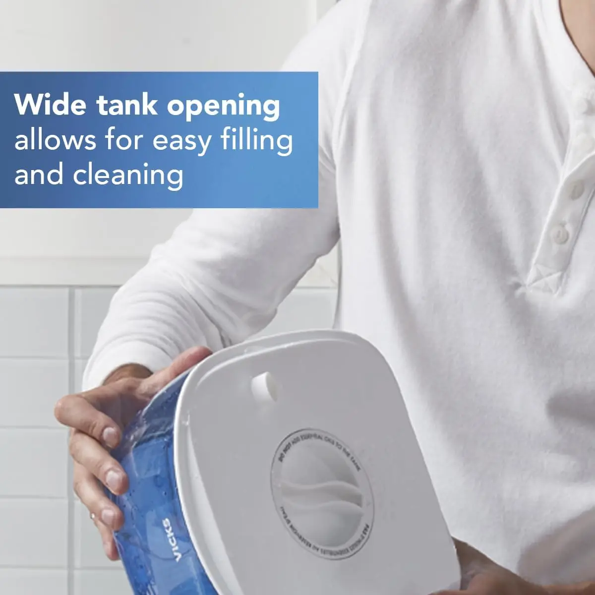 Cool Mist Humidifier with UV Light, Auto-Adjusts Humidity for Baby & Kids Rooms, Works with VapoPads