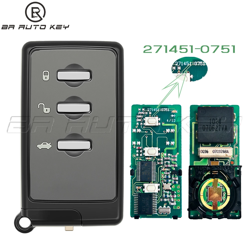 

271451-0751 Original smart key board 312.15Mhz 3 Button Smart Remote Key Fit For Subaru Forester Impreza Legacy ID4D Chip