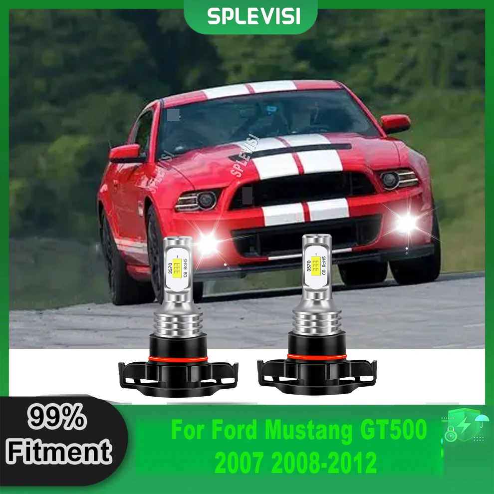 LED Fog Light Bulb H16 5202 White Fast Installation & Enhanced Visibility For Ford Mustang GT500 2007 2008 2009 2010 2011 2012