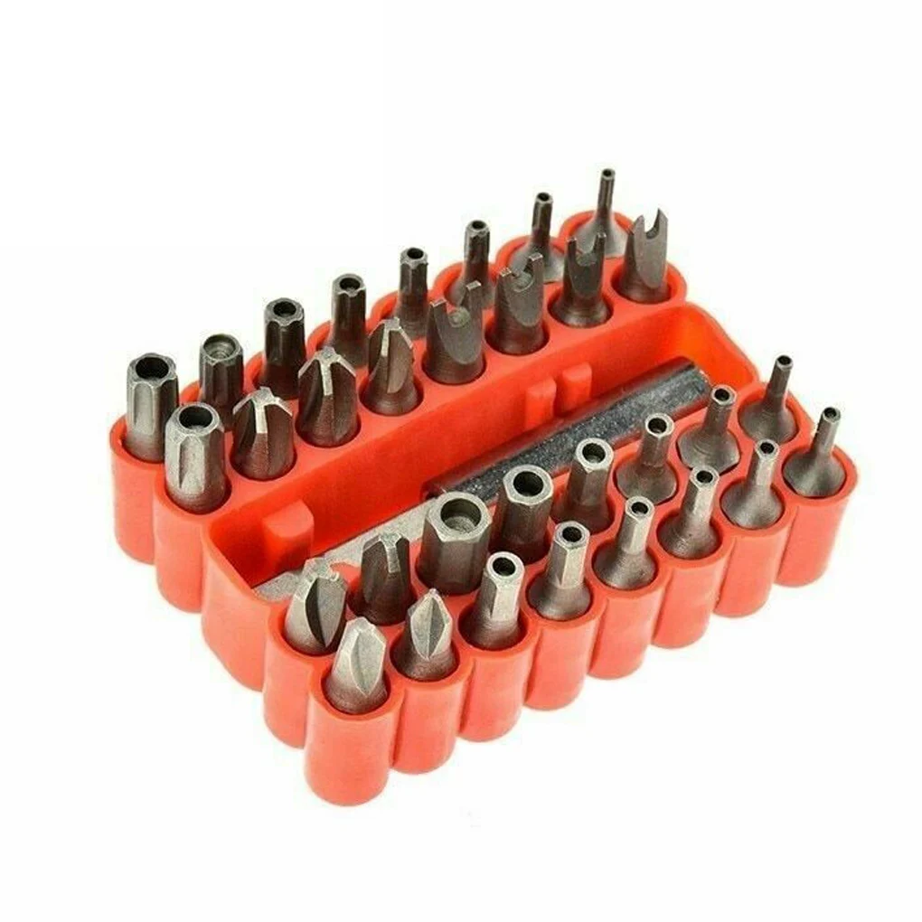 Juego de puntas de destornillador hexagonales Torq Torx, Kit de cabezales de destornillador, soporte de seguridad a prueba de manipulaciones, 33